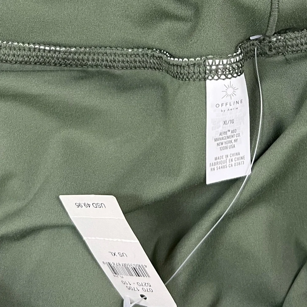 NWT Offline by Aerie Maggie Ruffle Tiered Tennis Skort Green Leopard